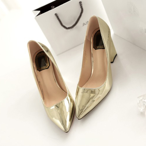 Fashion Pointed Closed Toe Shallow Mouth Design Ch