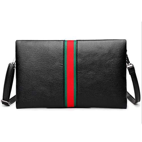 Stylish Patchwork Black PU Clutches Bags