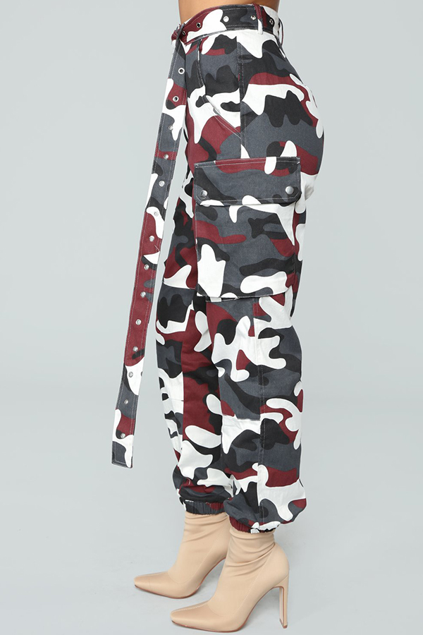 red camouflage pants