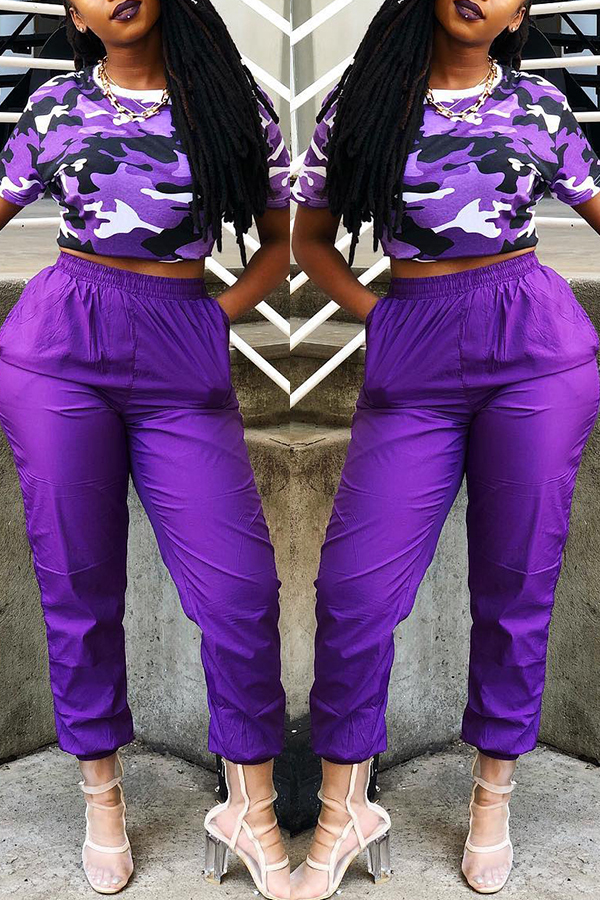 purple camouflage cargo pants