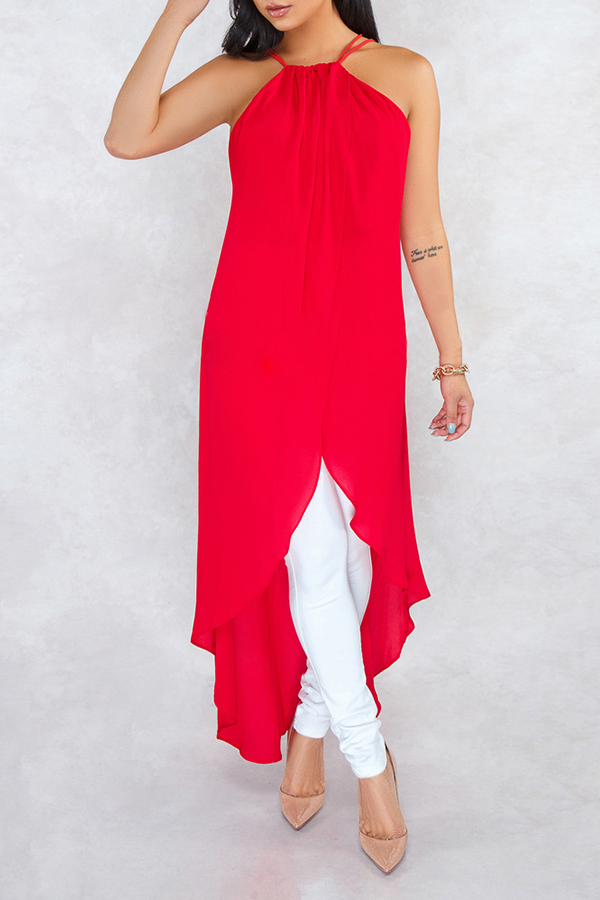 red halter neck