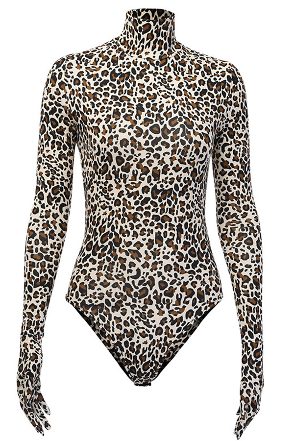 Lovely Casual Leopard Printed BodysuitLW | Fashion Online For Women ...
