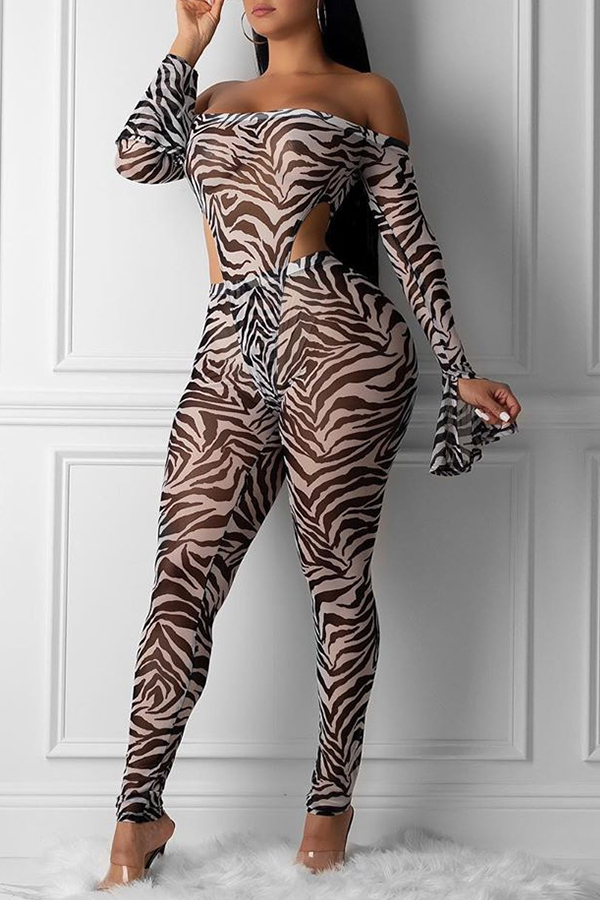 Lovely Sexy Basic Zebra Stripe Two-piece Pants SetLW | Fashion Online ...