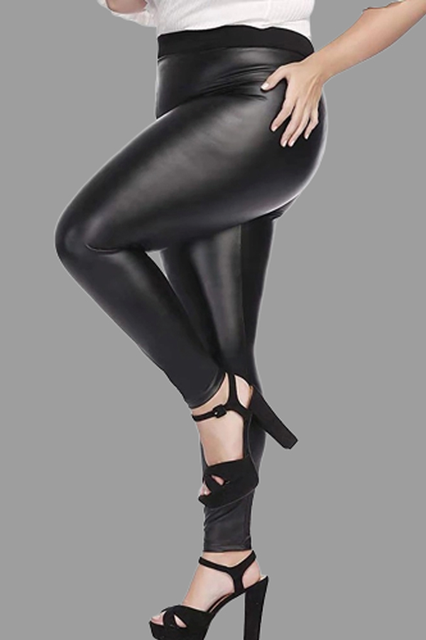 black plus size pants
