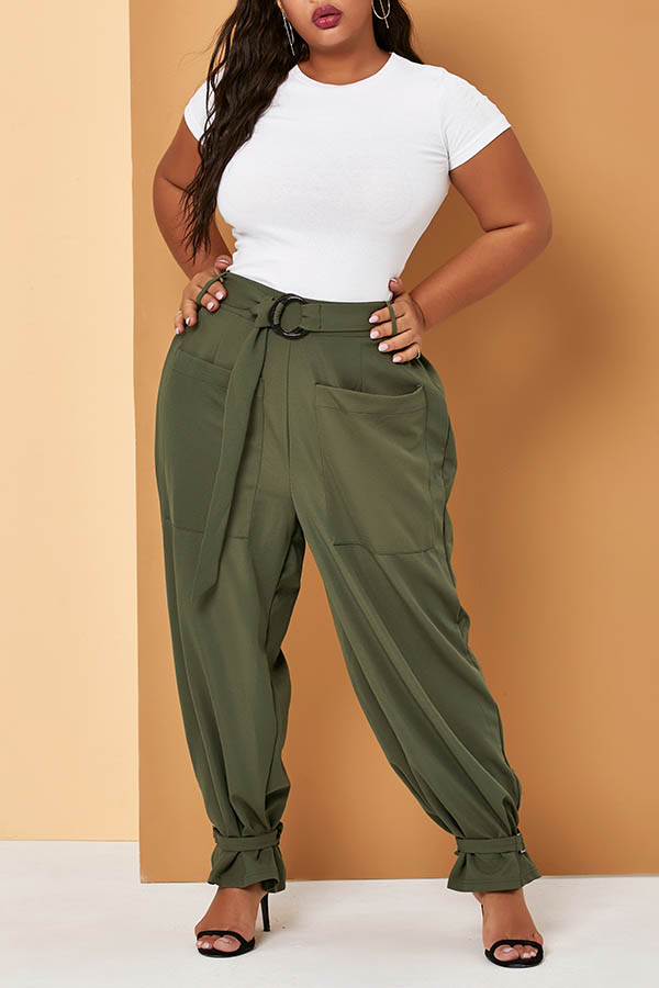 Lovely Casual Loose Green Plus Size PantsLW | Fashion Online For Women ...