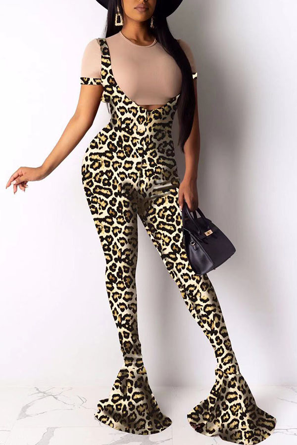 leopard backless top