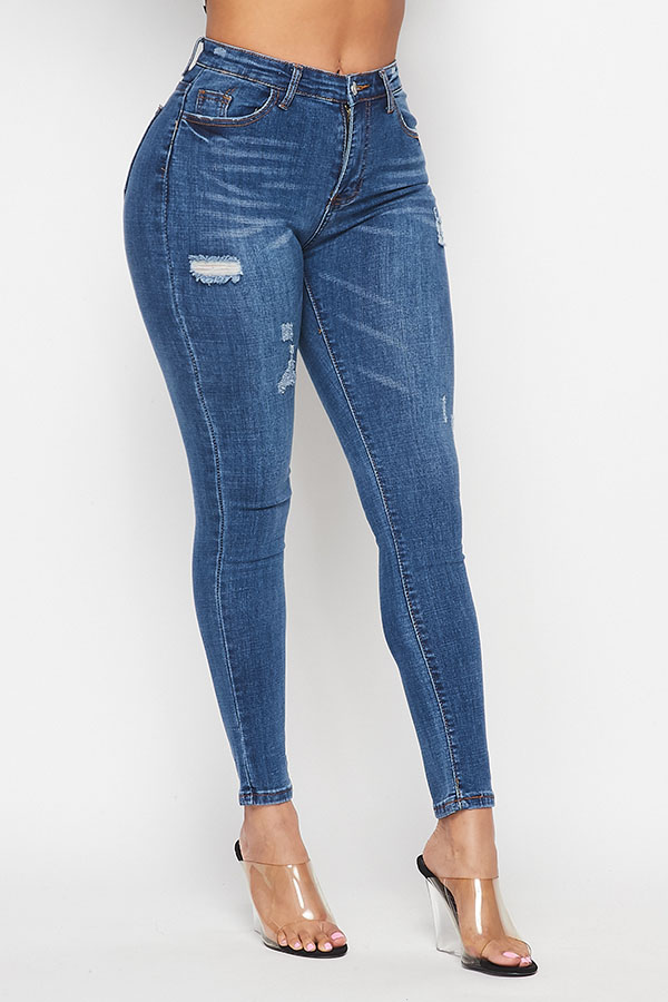 Lovely Casual Skinny Blue JeansLW Fashion Online For Women