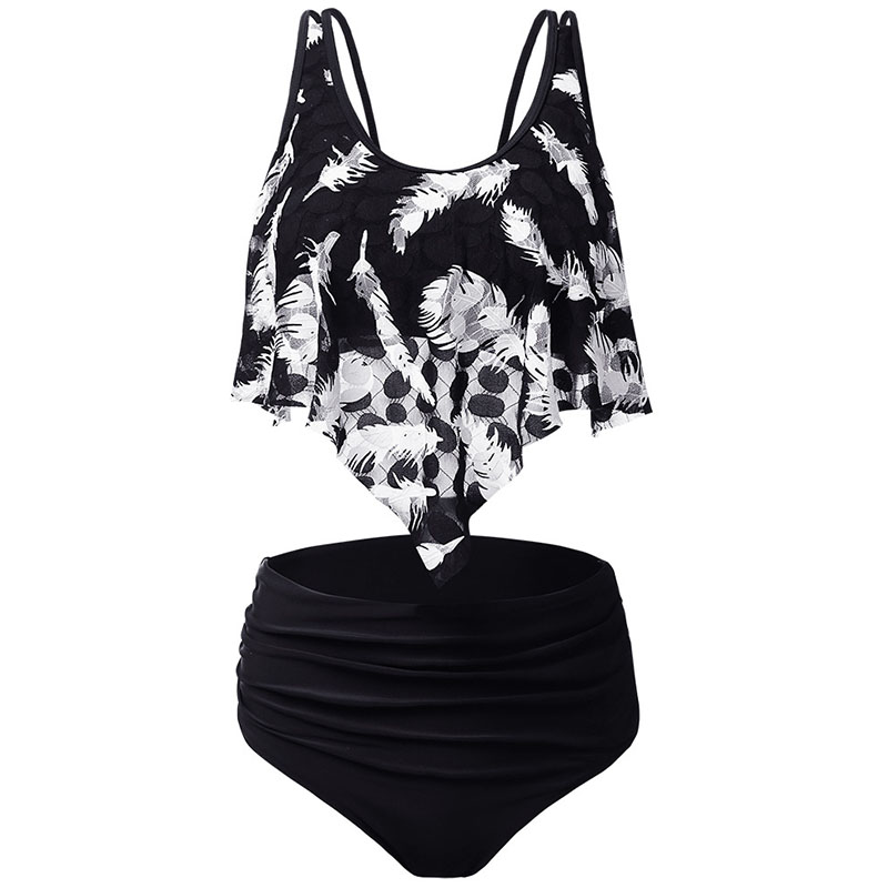 Lovely Print Black Two-piece SwimsuitLW | Fashion Online For Women ...