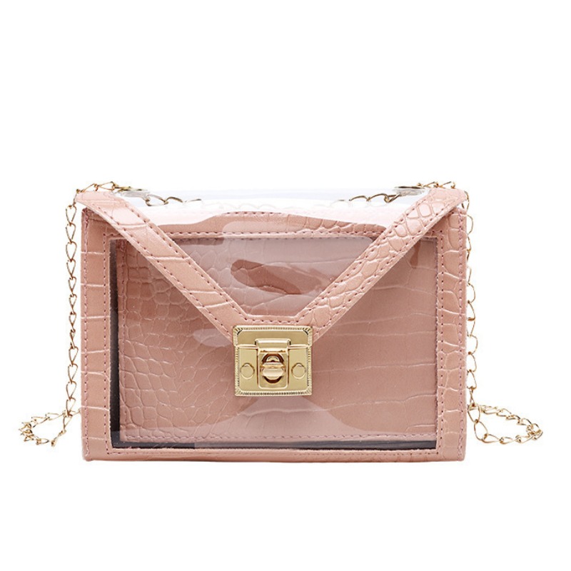 pink see through purse