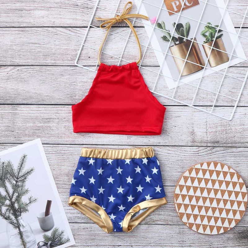 Lovely Print Red Girl Twopiece SwimsuitLW Fashion Online For Women