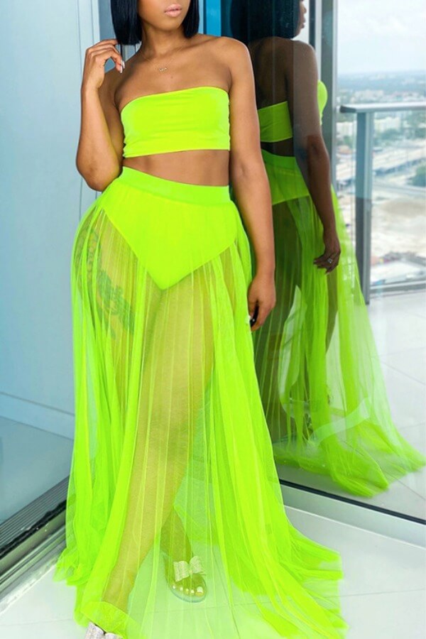 see through two piece outfit