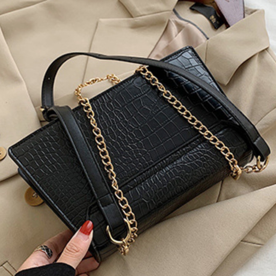 lovely Stylish Chain Strap Black Crossbody BagLW | Fashion Online For ...