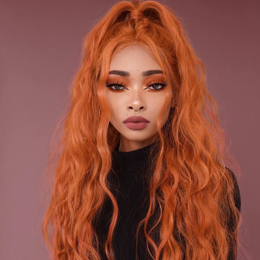 Lovely Trendy Long Curly Orange WigsLW | Fashion Online For Women ...