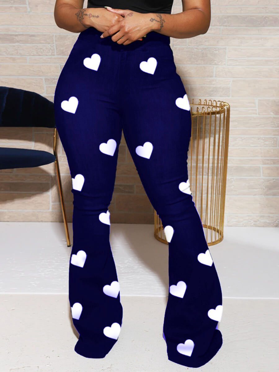 shein pink heart pants