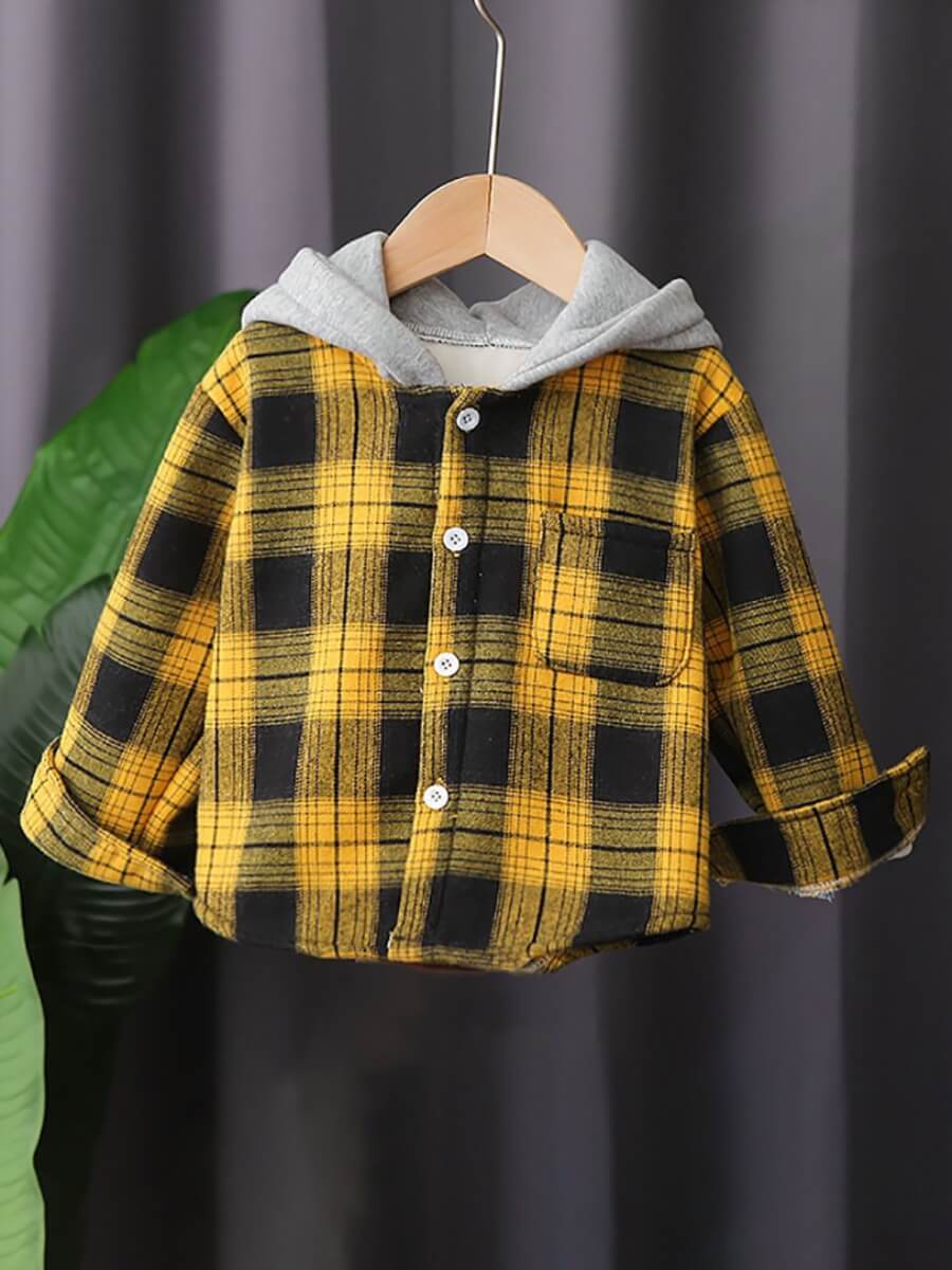 womens yellow plaid shirt