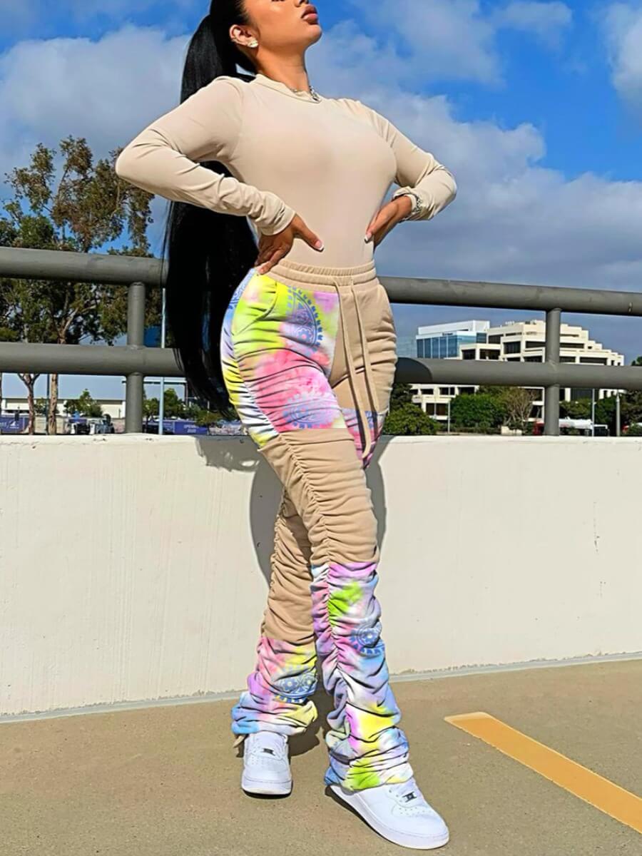 tie dye drawstring pants