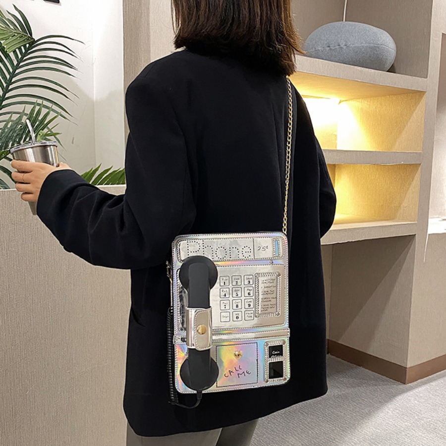 LW Public Phone Chain Strap Crossbody Bag Sale LovelyWholesale